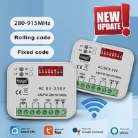Universal 280-915MHz 433 868mhz Tuya WIFI Garage Door Remote Control Receiver AC DC 9-30V 85-250V Smart Switch Module