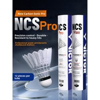 Victor NCS MAX Artificial Badminton Shuttlecocks Training Competition Carbon Sound Ball pro 6 Pack 12 Pack Superior Durability