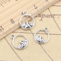 30pcs Charms Volcanic Snow Mountain 14x11mm Tibetan Silver Color Pendants Antique Jewelry Making DIY Handmade Craft
