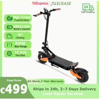 Hulajnoga elektryczna JUICEASE Q67, bateria 48V 13.5AH o dużej pojemności, zasięg 50KM, hulajnoga terenowa, opony 10-calowe, 40 ° Składana hulajnoga elektryczna do wspinaczki dla dorosłych