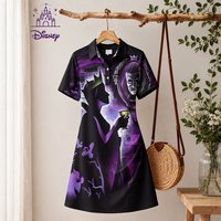 New Ethereal Costume Store A-line Daily Wear Dress Women's Disney Princess Print Polo Collar Mini Dress Elegant Women Dresses