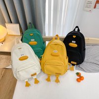 New Korean Style Cute Cartoon Nylon Shoulder Backpack for Boys and Girls Fashion Kids Student School Bag