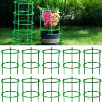 Adjustable Plant Climbing Frame Green Grid 5-15 Layer 30-90cm Lightweight Durable Gardening Stand for Home Garden