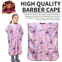 Cute Kids Hairdressing Cape Cartoon Pattern Barbershop Haircut Styling Gown Children Hairdresser Cloth for Hair Cut Experience