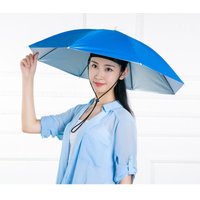 1PC Fishing Hat Umbrella Children Adult Large Hat Head Wearing Umbrella Hat Men and Women Outdoor Folding Weather Umbrella
