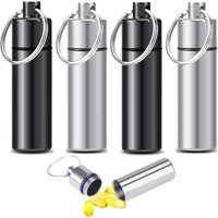 New Mini Waterproof Portable Pill Case Organizer Keychain Box Travel EarPlug Container Bottle with Keyring for Medicine Holder