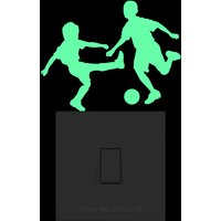 Glow in the Dark Football Sticker Boy Bedroom Wall Switch Decoration Fridge Door Laptop Phone Car Window Soccer Ball Sport Decal