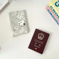 Cartoon Snoopy Passport Holder Certificate Bag Protective Cover Multi Functional Overseas Travel Card Bag