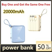 Special Offer! Buy One Get One Free for The Same Item. This 20000mAh Power Bank Is Compact, Portable and Supports Fast Charging.