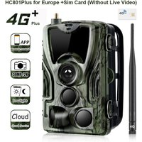 Caméra de chasse sans fil 4G HC801PRO avec application gratuite et service cloud, 30MP, 4K, caméra mobile cellulaire pour la surveillance de la faune sauvage