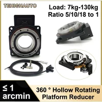 360-Grad-CNC-elektrischer Drehtisch, Stepper-Servo, robuste, hohle rotierende Plattform, kreisförmige Schneidkompass, 60–280 mm