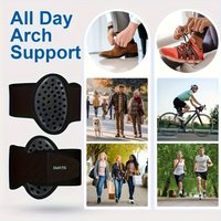 1 Pair 8-Shape Heel Cushions, Breathable Shock-Absorbing Inserts for Walking, Running & Standing