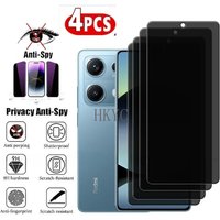 4Pcs For Xiaomi Redmi Note 14 Pro Privacy Glass Screen Protector For Redmi Note 14 Pro+ Anti-Spy Tempered Glass Anti Scratch
