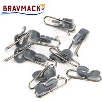 50pcs/set Stainless Steel Impact Bait Clip Impact Bait Fishing Lure Clip Stainless steel pin Outdoor Fishing Accessories
