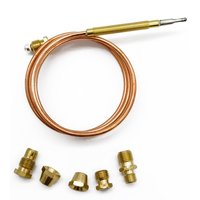 (2 Pieces)Universal 900mm Brass Thermocouple Set 5pcs for Cooker & Water Heater Durable Oven Heater Flameout protection Device