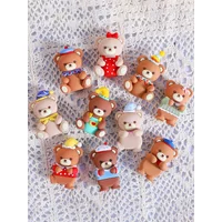 Soft Cartoon Bear Cake Topper - Cute Car & Desk Hanging Decor for Baby Shower, Birthday Celebrations & Home Office