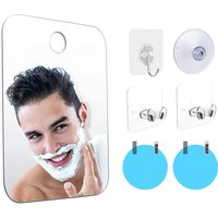 Acrylic Shower Mirror Fogless Anti-Fog Women's Travel Shaving And Makeup Mirror Bathroom Accessory Tools