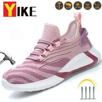 Neue Damen Sicherheits schuhe Anti-Smash Anti-Pannen-Arbeits schuhe atmungsaktive leichte Arbeits schuhe unzerstörbare Schuhe Stiefel