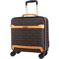 Genuine Leather Carry On Luggage 16 inch Spinner Wheel Trolley Suitcase for Business Travel (18/20/24 inch)