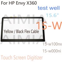 Wholesale 15.6" Touch For HP HP Envy X360 15-W 15-w100nx 15-w102nx Touch Screen Digitizer Glass PANEL Yellow/ Black Flex Frame