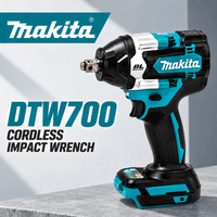 Für Makita DTW700 18V bürstenloser Schlagschrauber für Auto- und Reifenarbeiten - 1000 Nm Drehmoment für hartnäckige Radmuttern und verrostete Schrauben, 700 Nm Anzugsdrehmoment, 1/2"-Antrieb,