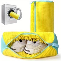 1PCS Shoe Wash Shoes Bag Padded Net Laundry Protector Fluffy fibers Polyester Washing Shoes Machine Laundry Bag Drying Bags