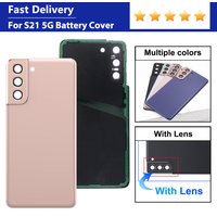 New Battery Cover for Samsung S21 G991U SM-G991B Back Lid Door Rear Housing Case with Camera Lens Adhesive Sticker