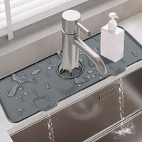 Silicone Sink Splash Guard Kitchen Faucet Absorbent Mat Water Draining Pad Countertop Protector Table Cushion Place Mat Bathroom