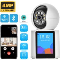 4MP WIFI Indoor Camera One-Click Talk 355° Camera Auto Tracking Camera ICSEE Video Surveillance Button Call PTZ Baby Monitor