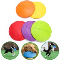 Multicolor Silicone Flying Disc Dog Toys - Fashion Resistant Chew Interactive Puppy Outdoor Game Training Chew Toys