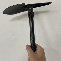 1PC Outdoor Sapper Shovel Multifunctional Folding Car Four-in-one Stainless Steel Life-saving Shovel Camping Small