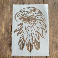 A4 29 *21cm DIY Stencils wall Painting Scrapbook Coloring Embossing Album Decorative Paper Card Template wall Animal Eagle