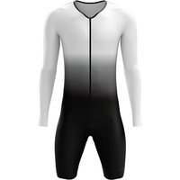 No LOGO Men's Cycling Sport Long Sleeve Skinsuit Gradient Solid Color Bike Trisuit Ridding Speedsuit Ciclismo Roadbike Clothing