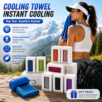 Cooling Towel with Silicone Capsule Case Quick Dry Sports Ice Towel Gift Box for Gym Running Travel