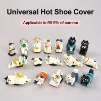 Hot Shoe Cover Camera Universal Cold Shoe Cap Dustproof 3D Cartoon Cat DSLR Mirrorless Camera for Sony Canon R50 Nikon Fujifilm