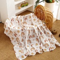 Elinfant 100% Cotton 120*110cm 2 Layers Newborn Baby Bath Towel Wrap Muslin Swaddle Blankets Wholesale Dropshipping