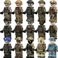 Building blocks, World War II figures, Marine Corps humanoid dolls, toys, mini humanoid dolls, birthday gifts cartoon characters