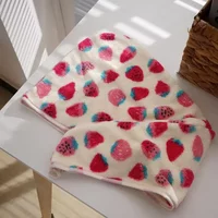 Strawberry Printing Face Towel Daily Adult Kids Cartoon Absorption Towels Comfortable Household Towel