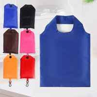 Shopping Bag for women men Solid Color Eco-friendly Folding Reusable Portable Shoulder Handbag Polyester for Travel Grocery