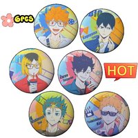 Haikyuu!! Movie Bonus Series Badge Set 58mm Anime Can Badges 6PCS Kawaii Brooch Pins Cartoon Buttons Backpack Decor Gifts
