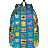 Sesames Streets Fashion Backpack Sports High School Work Cute Daypack for Men Women Laptop Computer Shoulder Bag