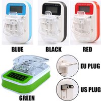Universal Battery USB Charger with LCD Indicator Screen US / EU Plug Charging Adapter For Removable Extra Phone Battery