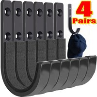 Carbon Steel Wall Mounted Hook Rust Resistant Bag Tool Hanging Strong Bracket Garage Closet Sturdy Wall Storage Solution Holder