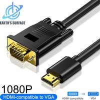 1080P HDMI-compatible to VGA Converter Gold plated Plug Adapter Cable for PC Laptop PS4 PS5 Xbox Switch TV Box Long Video Cables