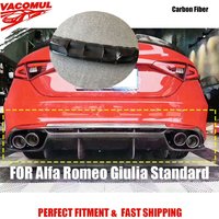 VACOMUL Car Rear Bumper Lip Diffuser Body Kits For Alfa Romeo Giulia Standard 2017-2019 Car Styling Car Exterior Accessories