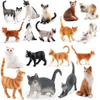 Realistic Plastic Cat Figurines Persian British Shorthair Siamese Cats Models Action Figure Toy Children Toys Games Kids Gifts