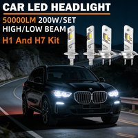H7 H1 LED Lights For Car Headlight Bulb High Low Beam Mini Wireless Auto Lamp +800% Bright Spotlights Automobile Headlamp 12V