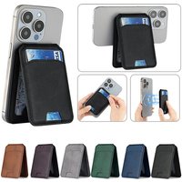 For Magsafe Magnetic Pu Leather Wallet Stand Credit Card Holder for Iphone 16 15 14 13 12 Pro Max Card Holder Phone Bag Cover