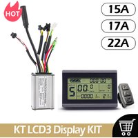 15A 17A 22A Electric Bike KT Controller with LCD3 Display Panel 36V 48V 250W/350WController for Ebike Accessories электровелосип