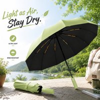 Durable 24-Bone Automatic Umbrella, Strong Wind Resistance, UV Shield Sun Umbrella for Men and Women